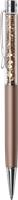 Ballpoint pen, rose gold, topped with a topaz SWAROVSKI® crystal, 14 cm, ART CRYSTELLA®